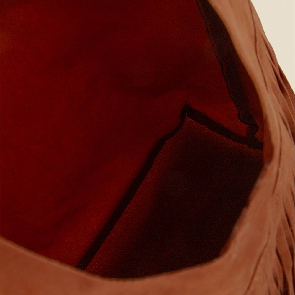 Anarchy Street - Venta al por mayor Bandolera - Mujer - Bolso Hobo de Ante con Flecos en Capas5