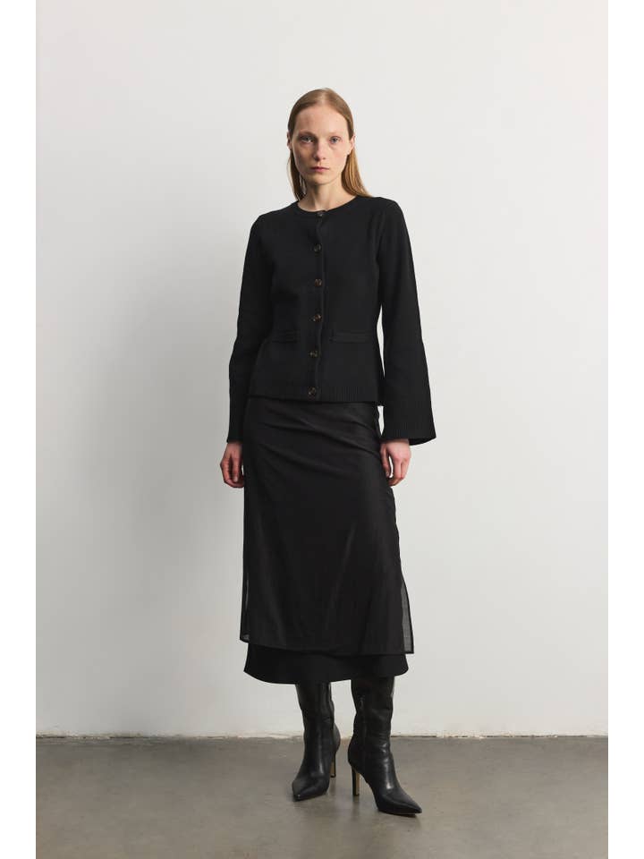MOD REF - Wholesale Cardigan - Women's - The Tyler Cardigan | Bell Sleeve Buttoned Cardigan