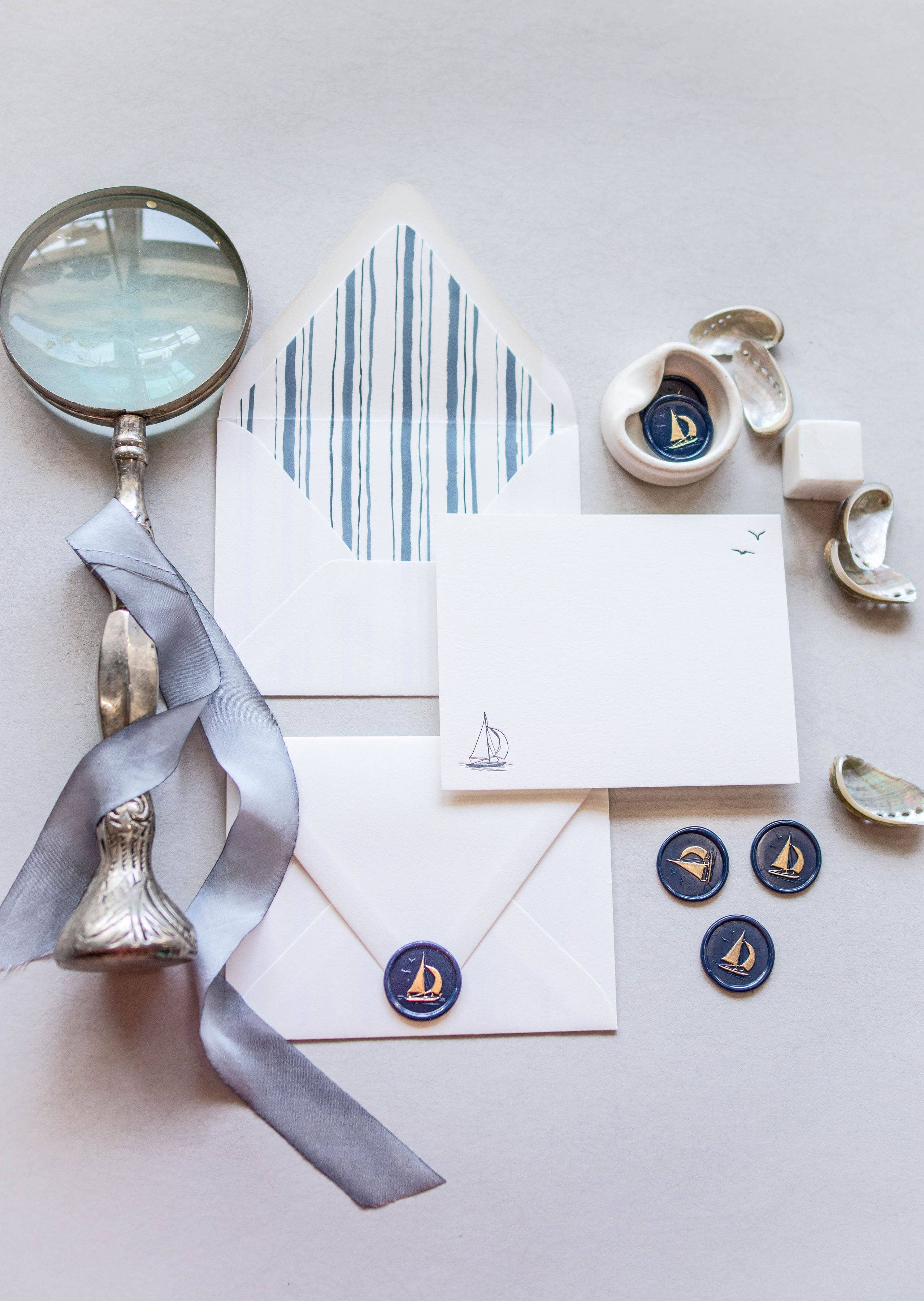Ciarra Claire - Wholesale Stationery/Notecard Set - Nautical | Stationery Set of 62
