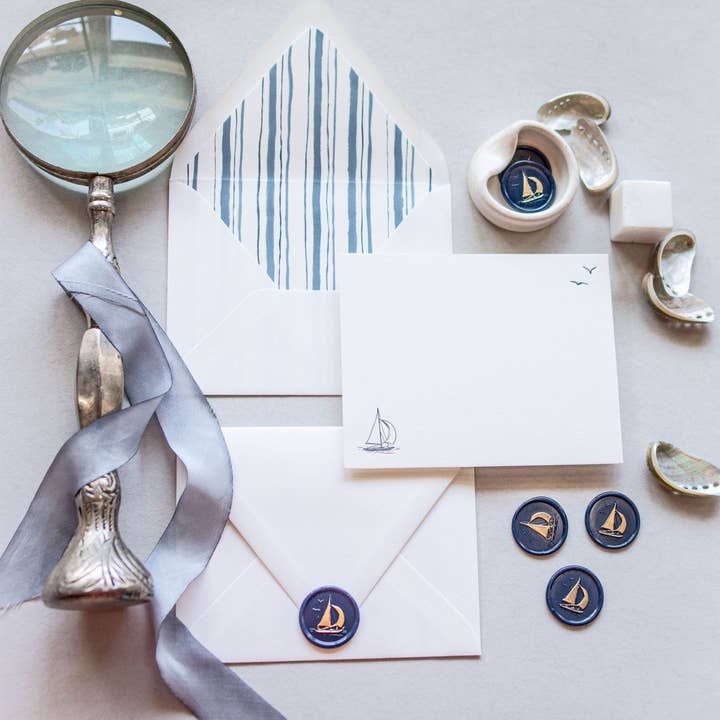 Ciarra Claire - Wholesale Stationery/Notecard Set - Nautical | Stationery Set of 62