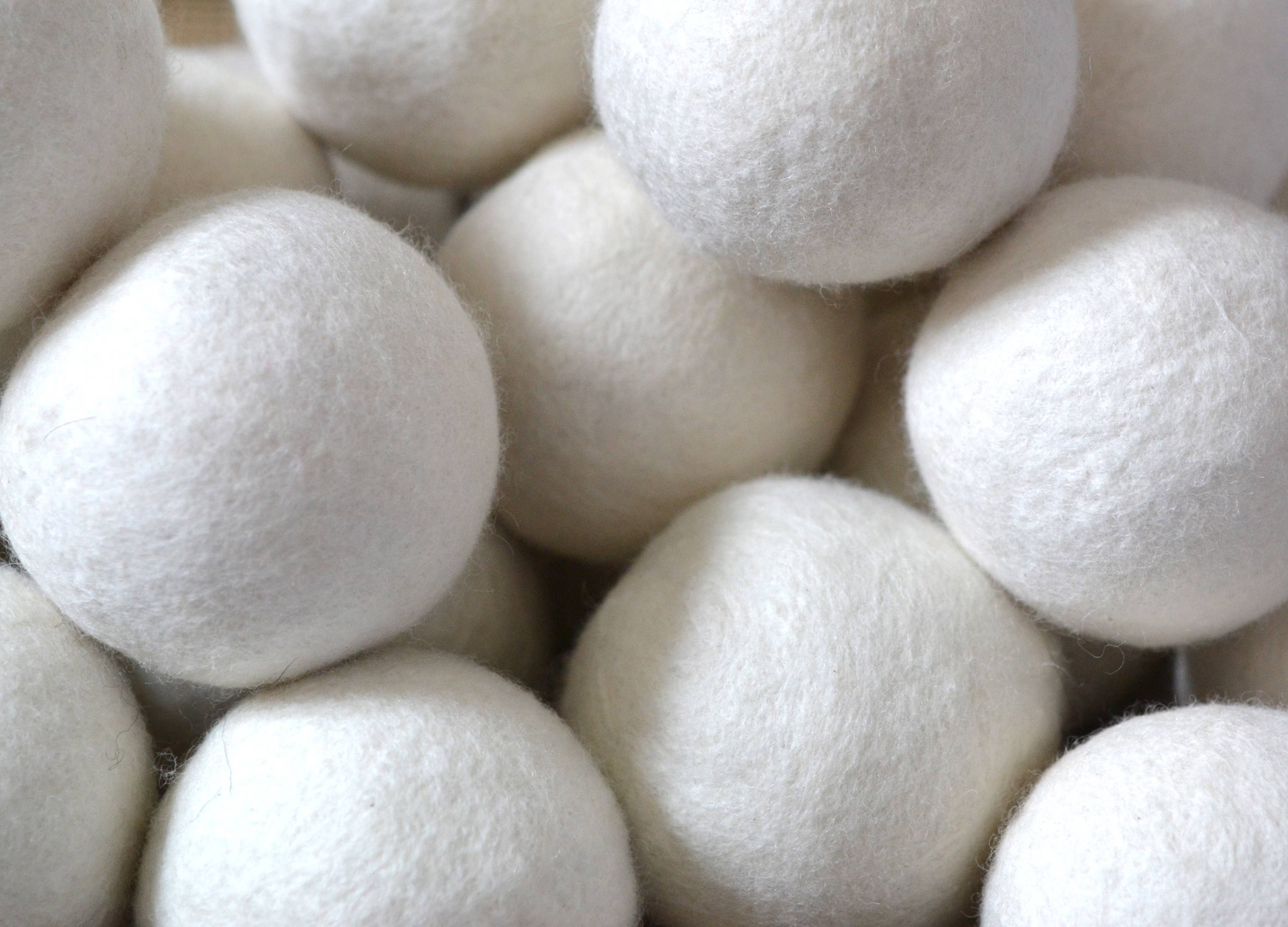 Moss Creek Wool Works | Wool Dryer Balls - Wholesale Dryer balls - "Zero Waste" Starter Set | 75 Balls | Wire Basket | Lamb Toy3