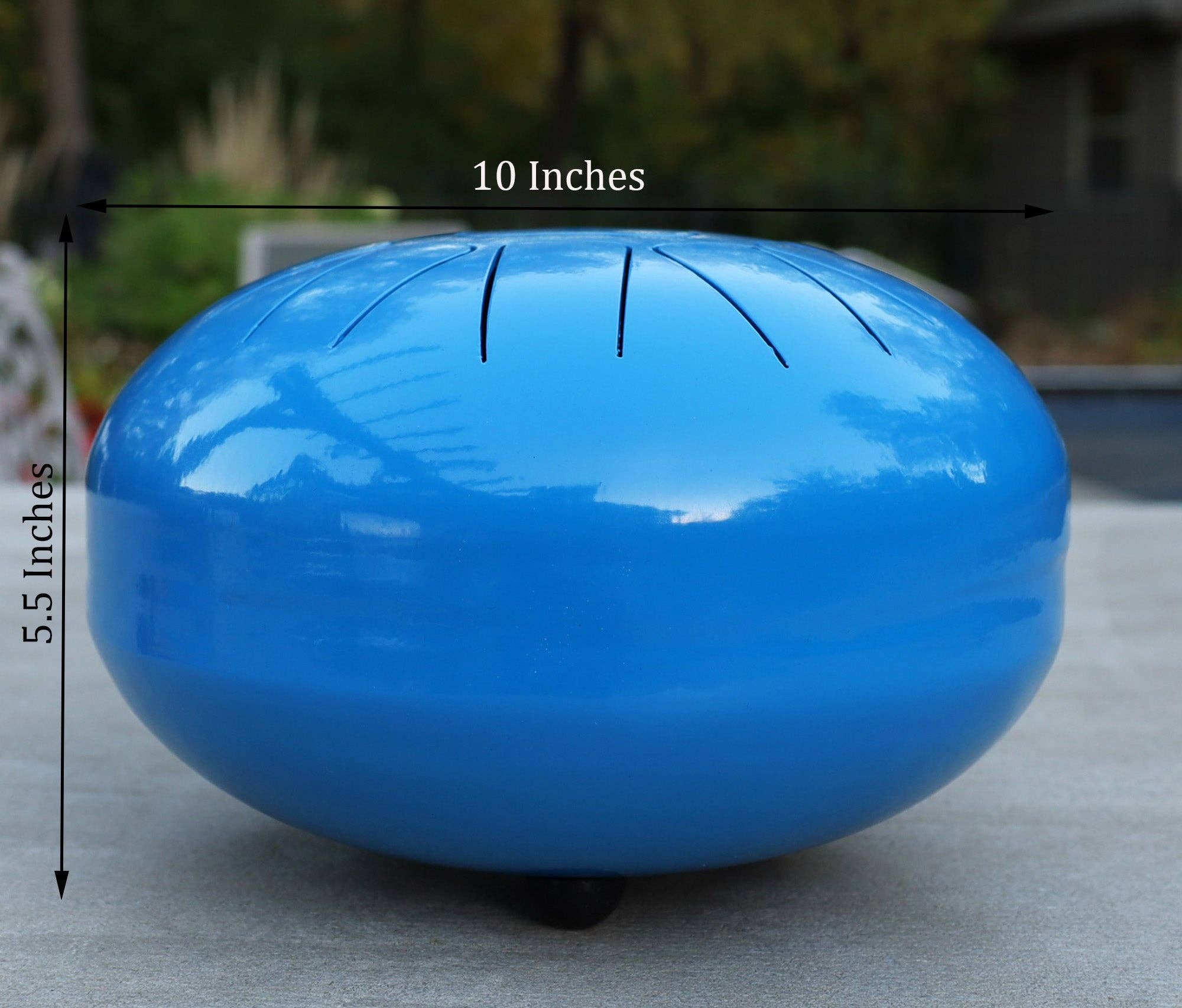 Lungta Imports - Wholesale Muziekaccessoire - Stalen tongtrommel 11 noten 10 inch tankdrum, handpandrum, chakra-drum, percussie met gewatteerde reistas en hamers9