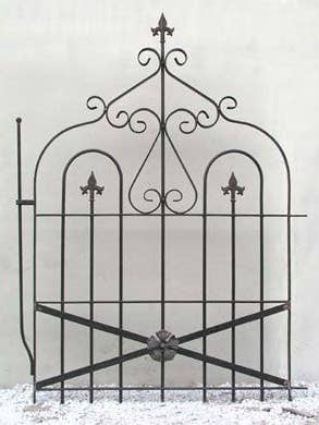 GT2005-C - Fleur De Lis Gate with Finial for wholesale by Steel Heart Ltd.