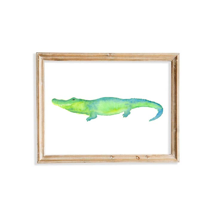 Alligator Watercolor Art Print for wholesale by Studio C Paper