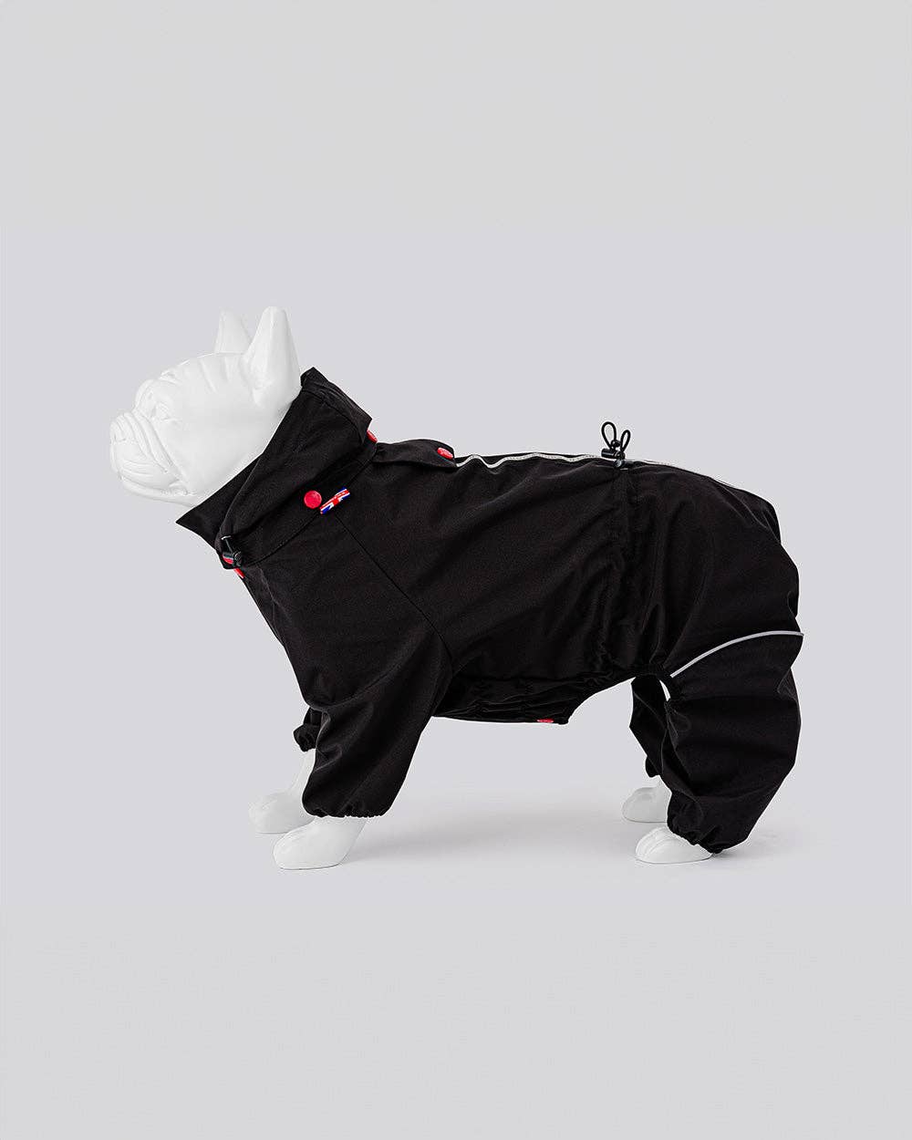 Hugo & Hudson - Wholesale Pet Jacket - Dog - Reflective Hooded Dog Overalls - Black
