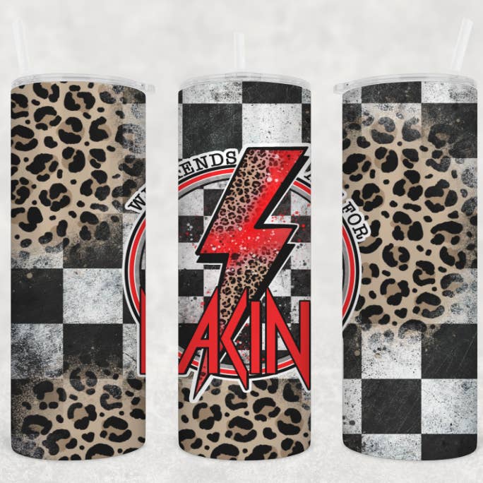 Weekends are for racing Tumbler for wholesale by Antisocial Designs