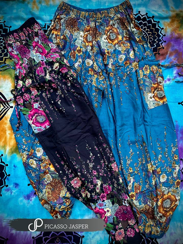 Picasso Jasper - Wholesale Pants - Women's - Flower Power, Two Pocket Magic Pants5