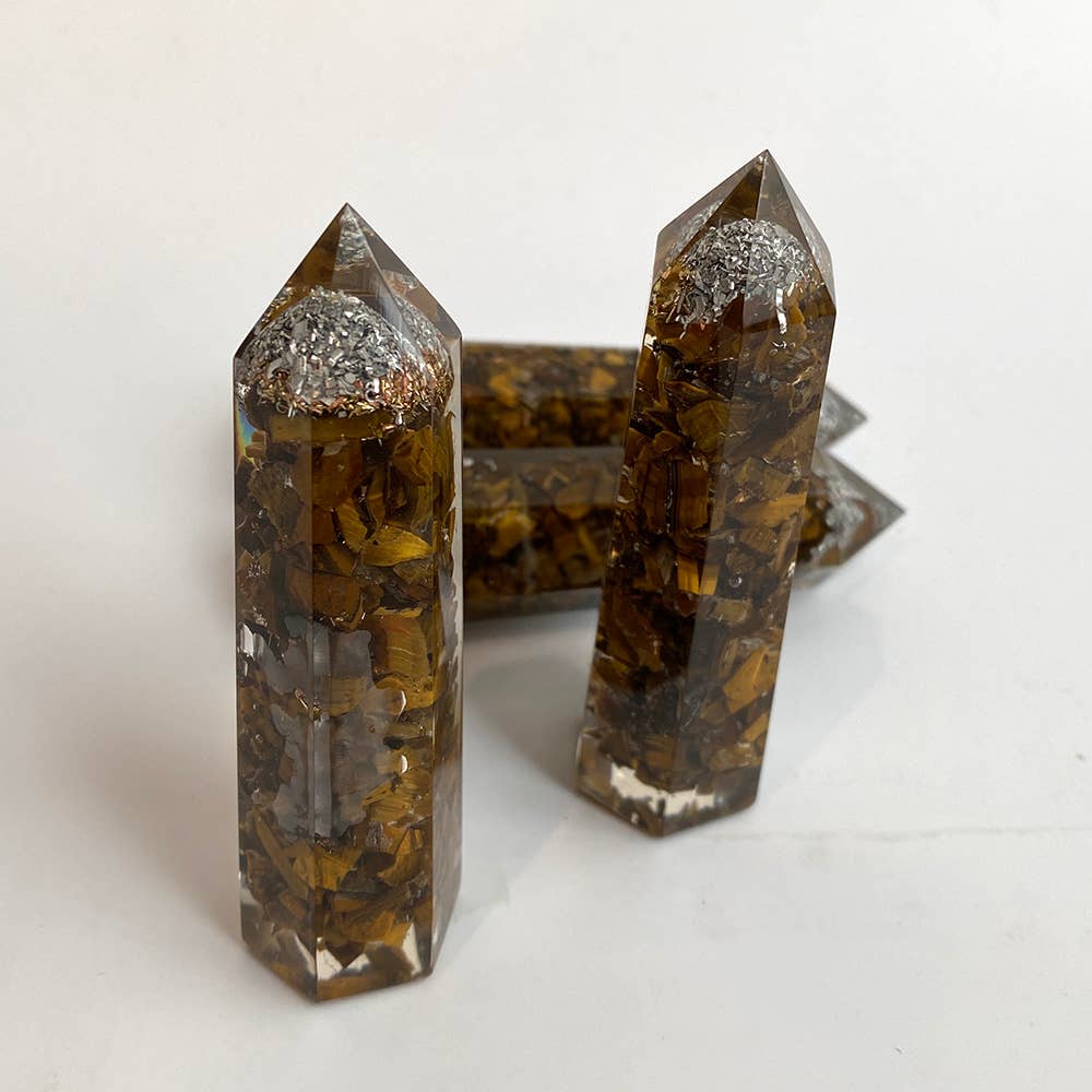VIE – wholesale Spiritual stone/crystal – Orgonite Obelisk Tower, 8x2x2cm2
