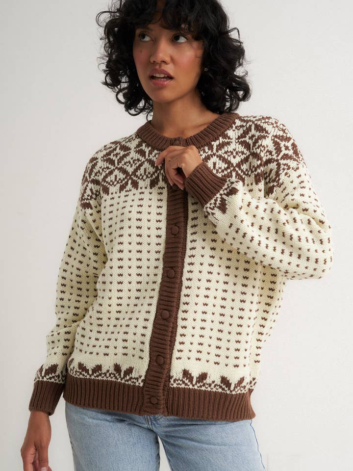 Callahan Knitwear - Wholesale Knit Sweater - Women's - Oversized Maeve Cardigan - Toffee1