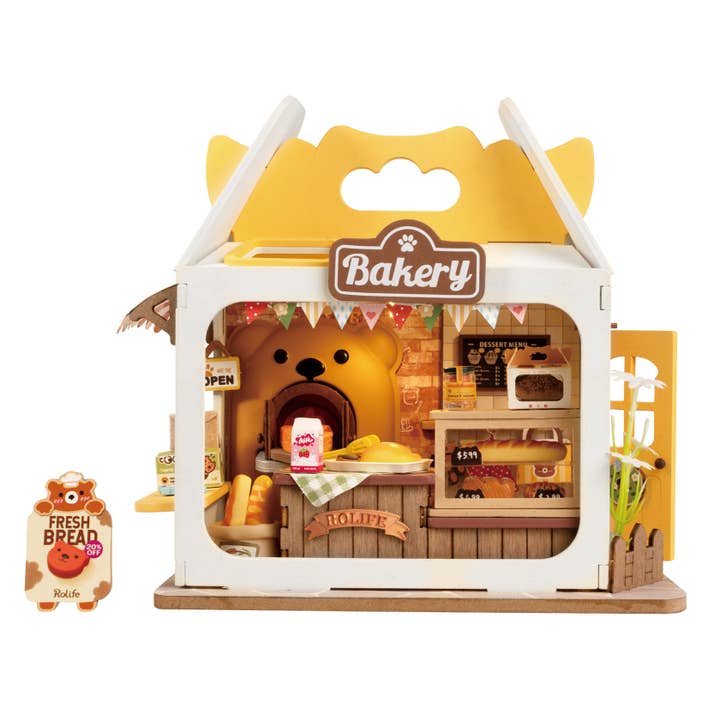 Robotime - Wholesale DIY Craft Kit - Kids - DS033 Teddy's Breadbox ROBOTIM Rolife DIY Miniature House