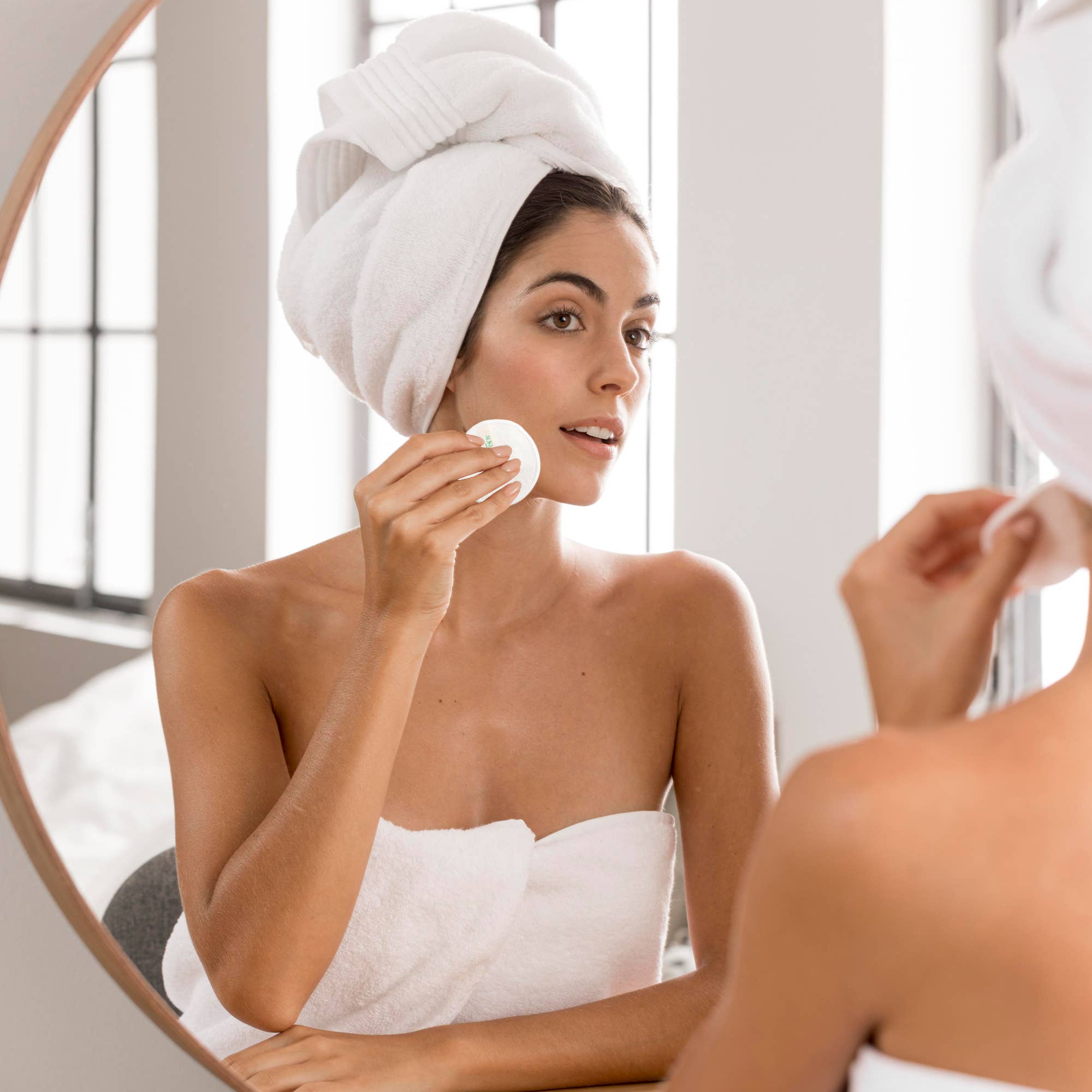 Auklett – Engroshandel Makeupfjerner – Bambus Makeup Remover Pads (hvid)3