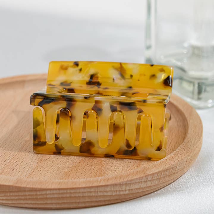 TheDivaSoap - Vendita all'ingrosso Fermaglio per capelli - Donna - Pinza per capelli intagliata a forma di tartaruga marmorizzata1