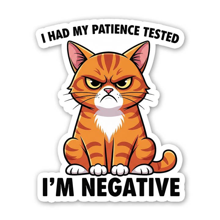 Je suis un autocollant négatif. pour la vente par Sticker Atlas