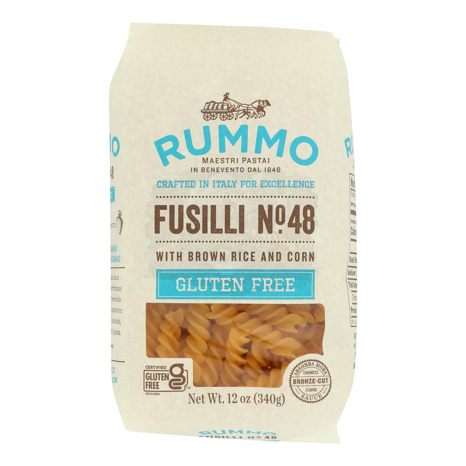 Ware Spark - Wholesale Pasta - Rummo - Pasta Gluten Free Fusilli - Case Of 12-12 Oz0