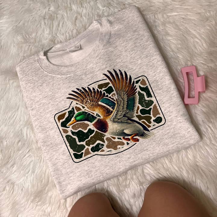 Camo Mallard Short Sleeve Shirt for wholesale by Blazing Oaks Clothing Company