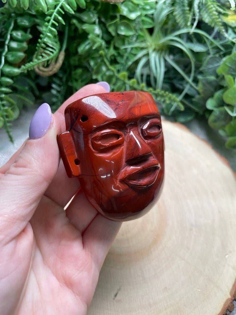 Copper Ashes - Wholesale Spiritual Stone/Crystal - Red Jasper Mask1