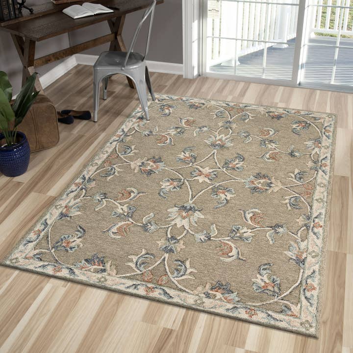 Mirroring Floral Bloom Area Rug for wholesale by LR Home
