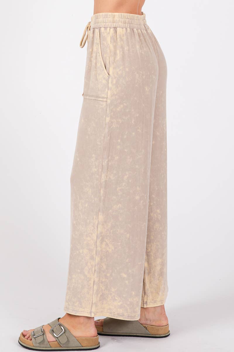 Sewn and Seen - Wholesale Lounge Set - Women's - MINERAL WASHED TOP AND PANTS RIB SETS8