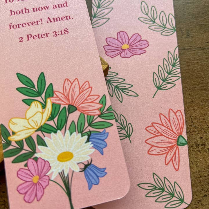 Nadia Design Co - Wholesale Bookmark - 2 Peter 2:18 Floral Bookmarks6