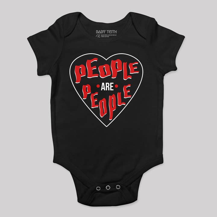 "People Are People" Sleeve Baby Bodysuit for wholesale by Baby Teith