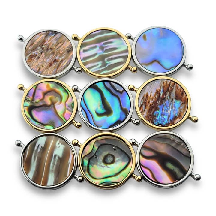 CONQUERing - Wholesale Spiritual Stone/Crystal - Abalone Shell Round Crystal Element13