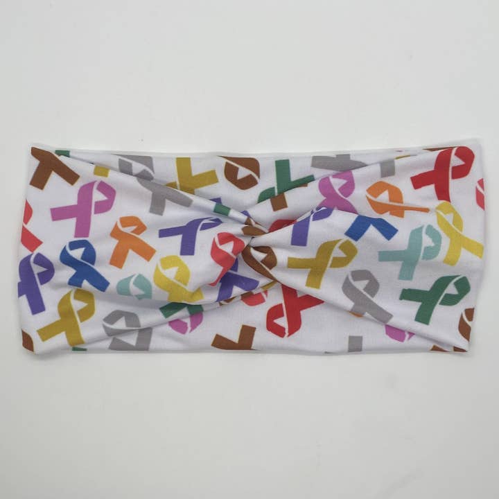 Vit Flerfärgad Ribbon Twist för wholesale av Happy Badger Headbands LLC