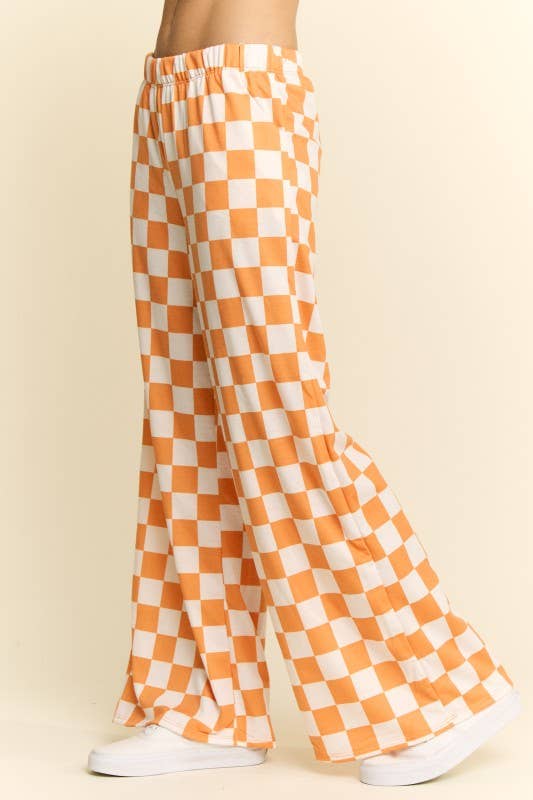 JADE BY JANE - Wholesale Pants - Women's - HIGH WAIST CHECKERED STRAIGHT LEG KNIT PANTS6