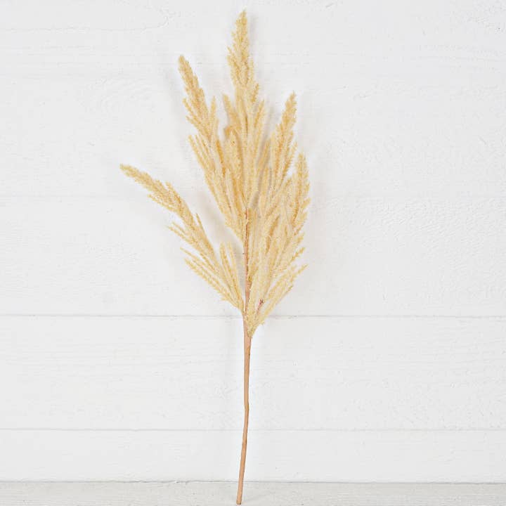 31642-21in Spray-Beige faux Sorghum clusters for wholesale by Holiday Depot Inc.