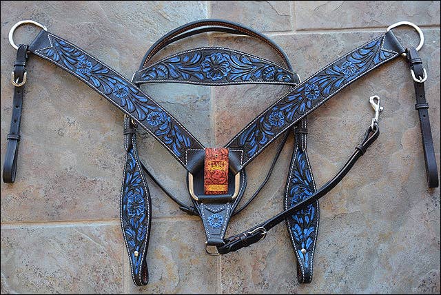 HILASON - Wholesale Horseback Riding Gear - HILASON Western Horse Headstall Breast Collar Set Tack Genuine American Leather | For Horses Headstalls31