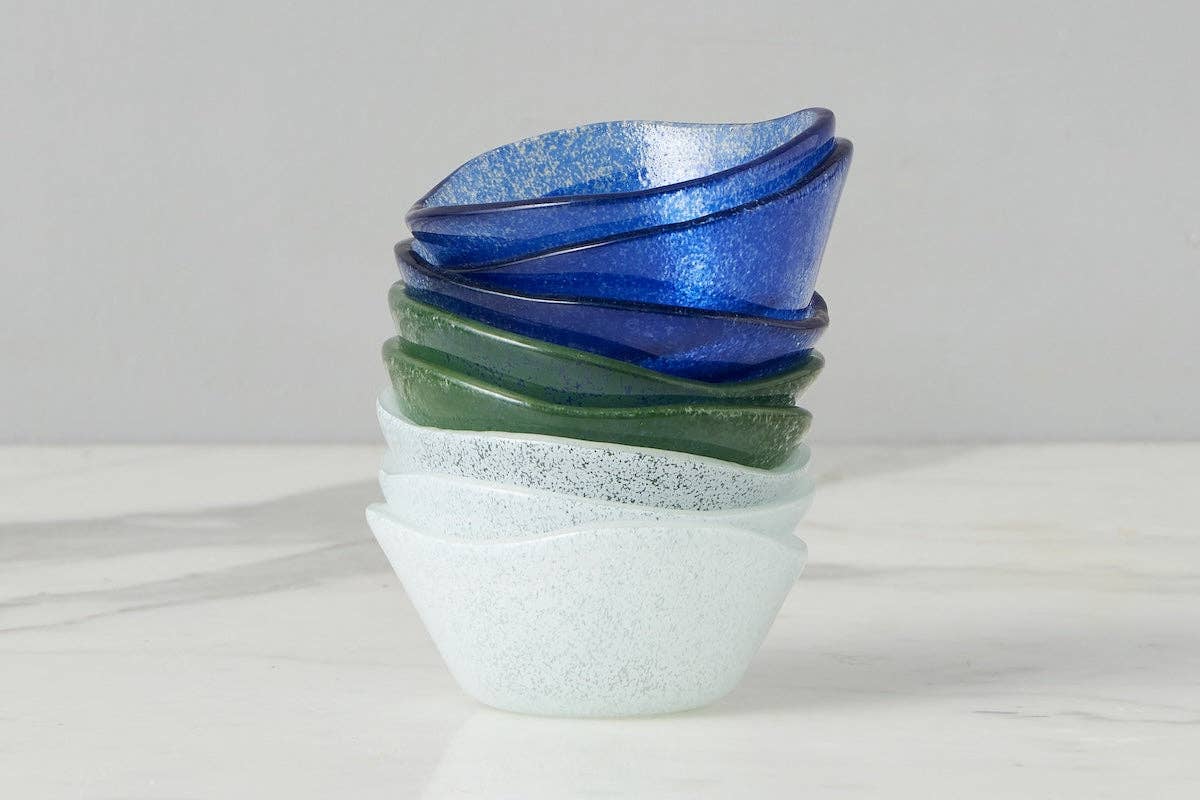 etúHOME - Wholesale Condiment/Dip Bowl - Glass Mini Round Dipping Bowl | Spruce Green1