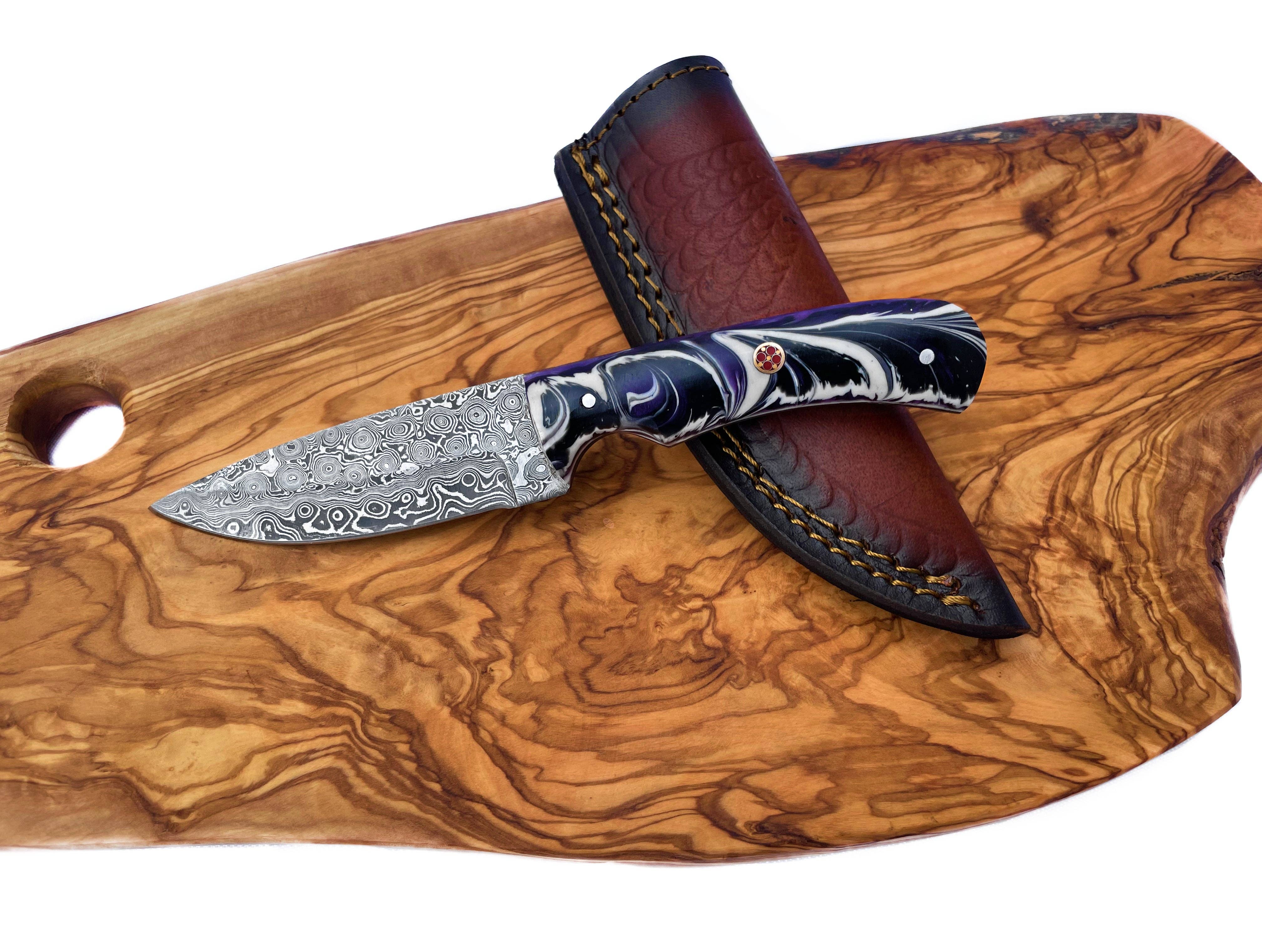 Titan International - Wholesale Kitchen/Utility Knife - Damascus Steel EDC Knife by Titan TD-702 Midnight Prism2