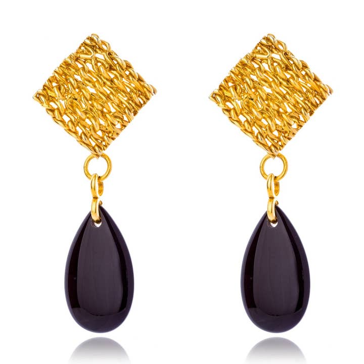 Interlacing rhombus earrings for wholesale by Sara Lubrano Gioielli Artigianali