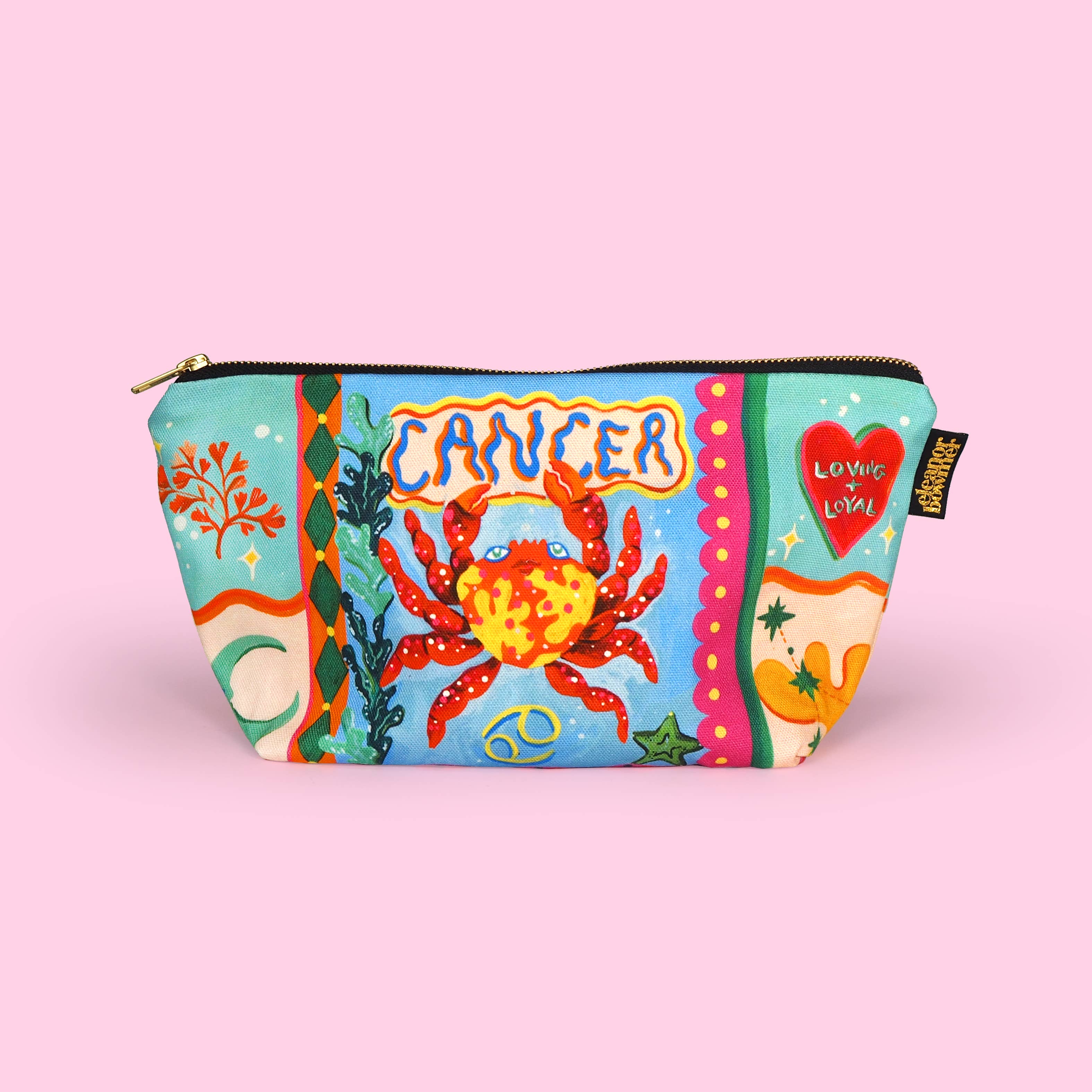 Eleanor Bowmer - Wholesale Makeup/Cosmetic Bag - Cancer Zodiac Zip Bag