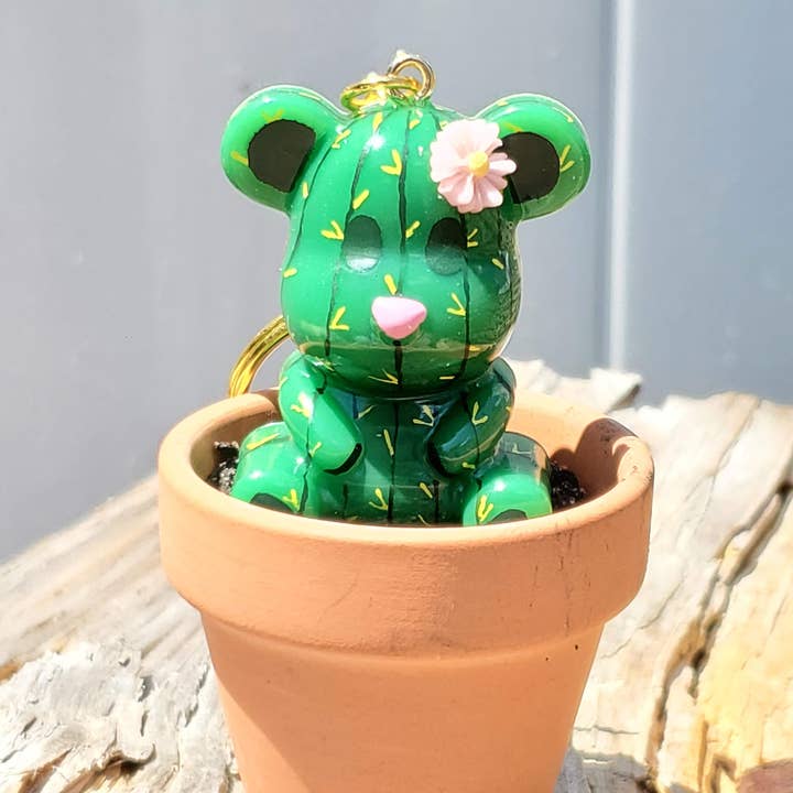 Basement Glitters - Wholesale Keychain - Women's - Cactus Bear Keychains1