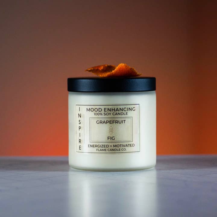 Flame Candle Company - Wholesale Jar/Filled Candle - Inspire - Grapefruit + Fig2