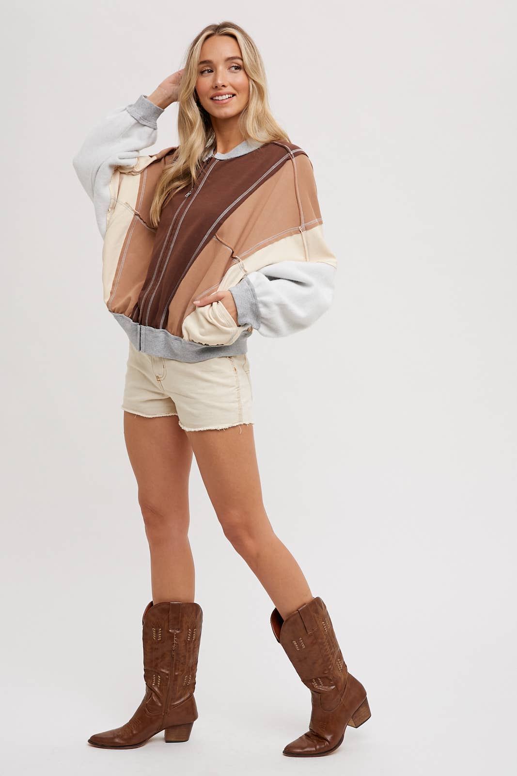 Bluivy - Wholesale Bomber Jacket - Women's - COLOR BLOCK BOMBER JACKET16