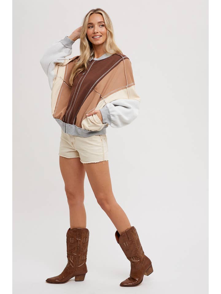 Bluivy - Wholesale Bomber Jacket - Women's - COLOR BLOCK BOMBER JACKET16