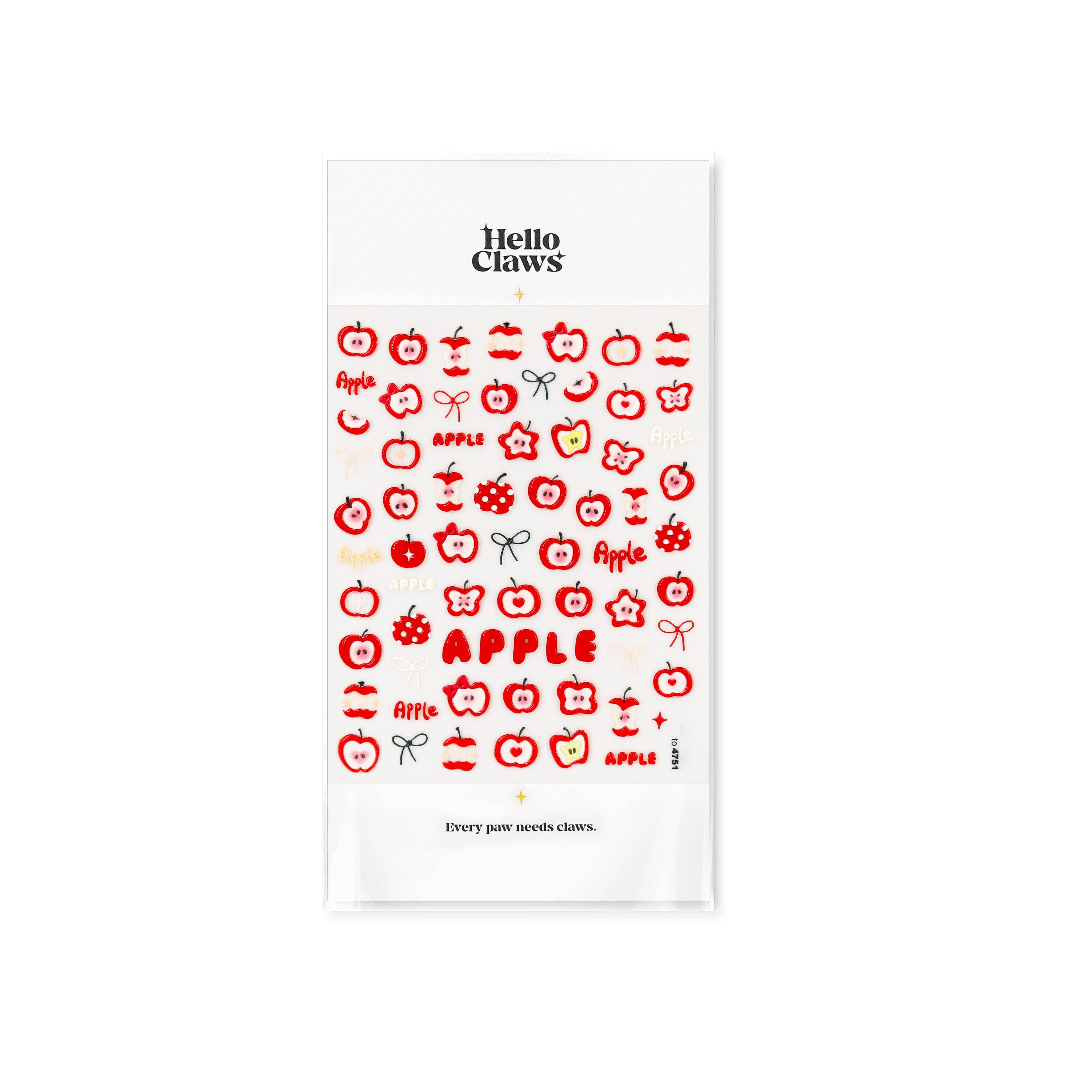 Hello Claws Limited – wholesale Nail art/decal – Hello Claws | Red Apple 3D Nail Deco Sticker7