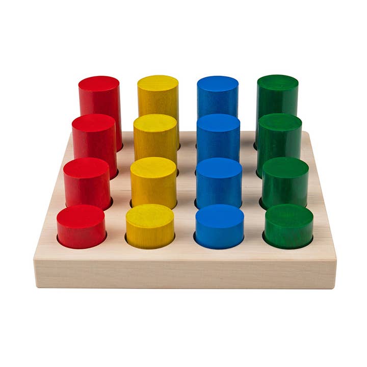 Insert Frame Toy, Puzzle 16 Cylinders, Educational Toy for wholesale by Komarov Toys