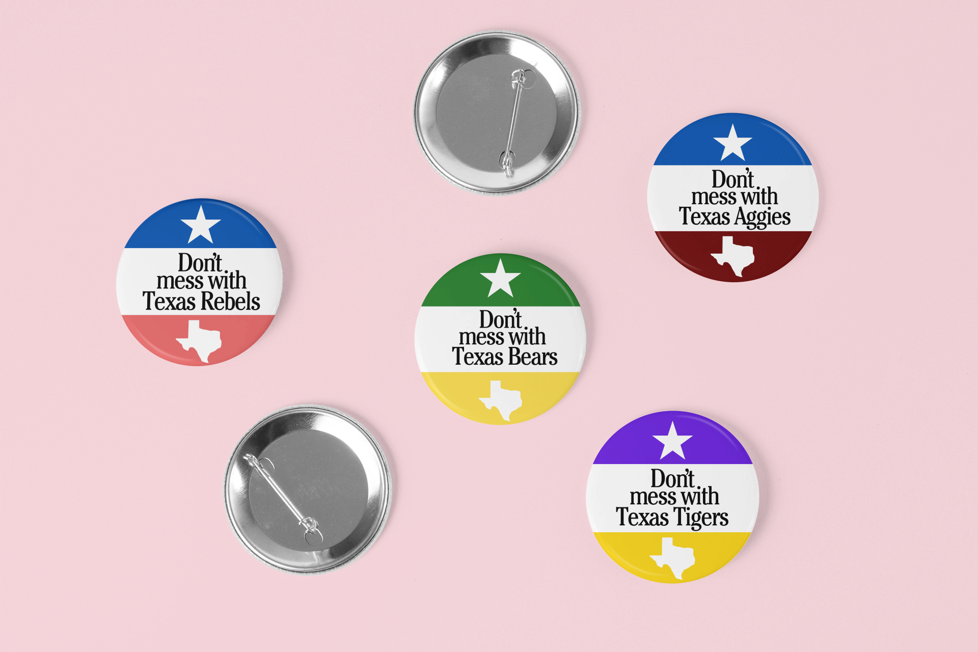 GameDayDrips - Venta al por mayor Botón/prendedor - Botón del Día del Partido | No te metas con los tejanos | Personalizable1