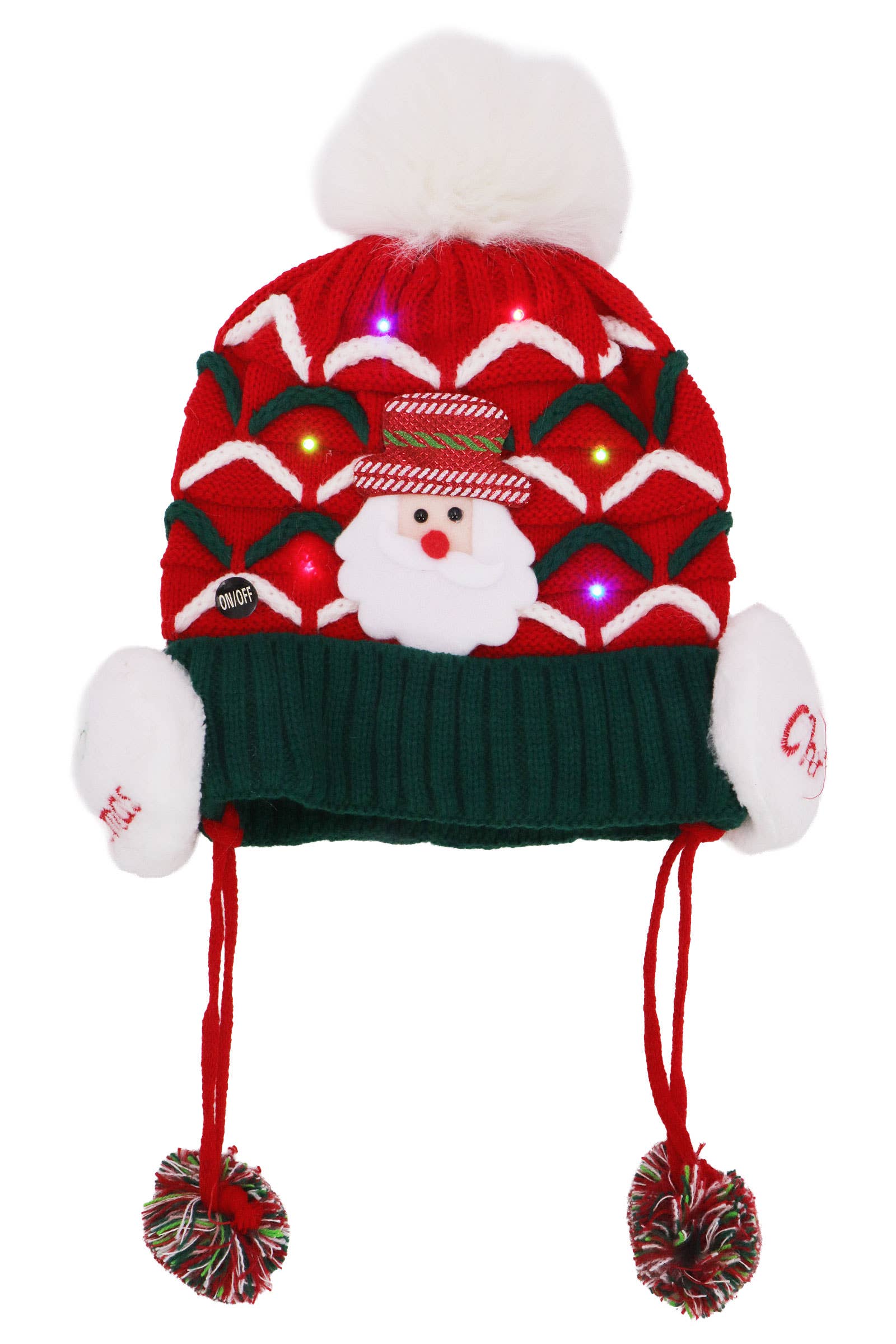 ASSORTED Kids Christmas Led Ear Cover Chin Strap Beanie for wholesale on Faire9