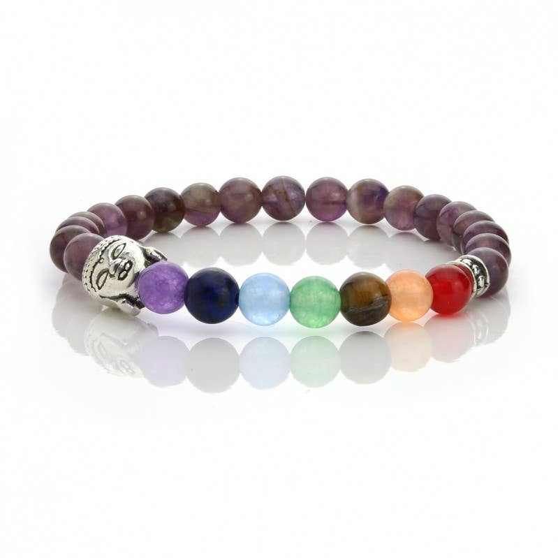 UniArt - Wholesale Beaded Bracelet - Buddha Bracelet With Chakra Colors0