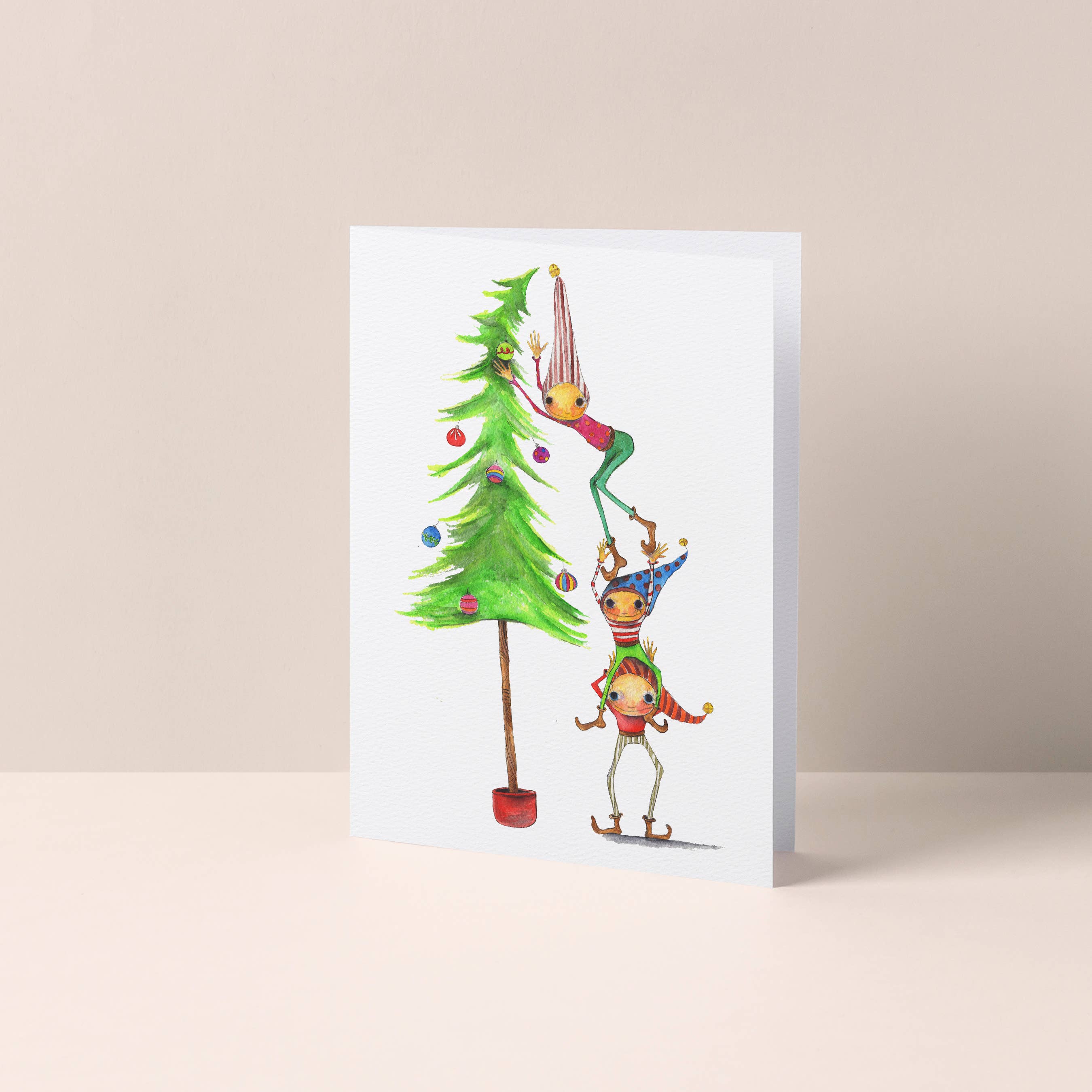 The Gnat - Wholesale Christmas Card - Tree Decorating Greeting Card0