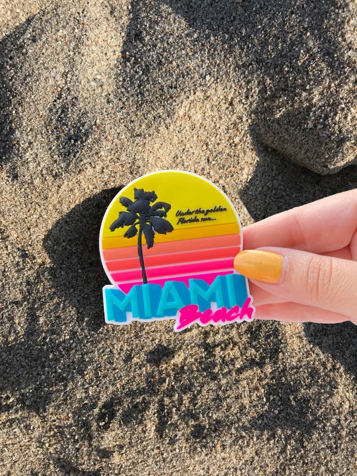 Miami Beach 3D Magnet for wholesale by Sarina's Designs