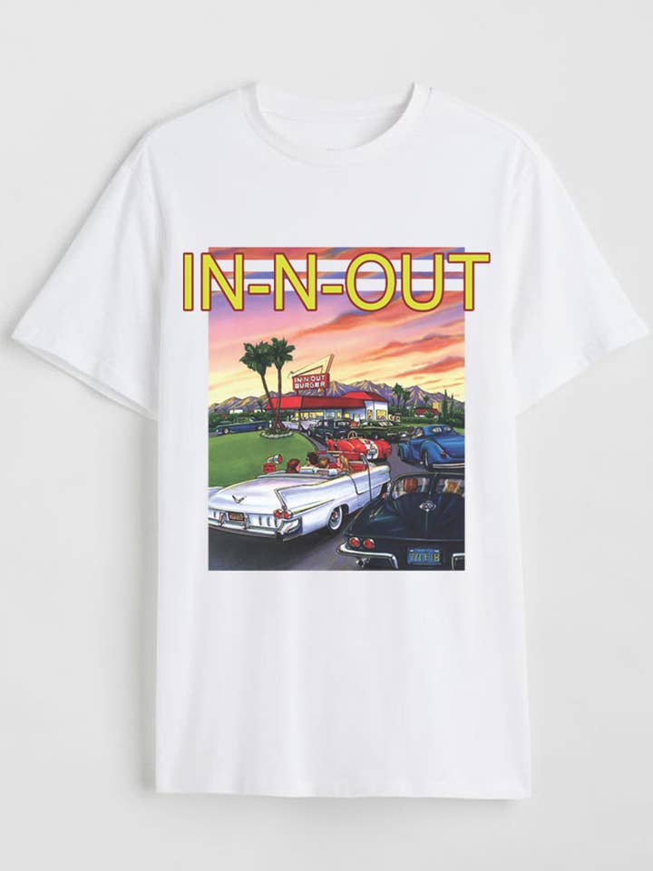 M8769 - IN N OUT graphic tee for wholesale by HARANG