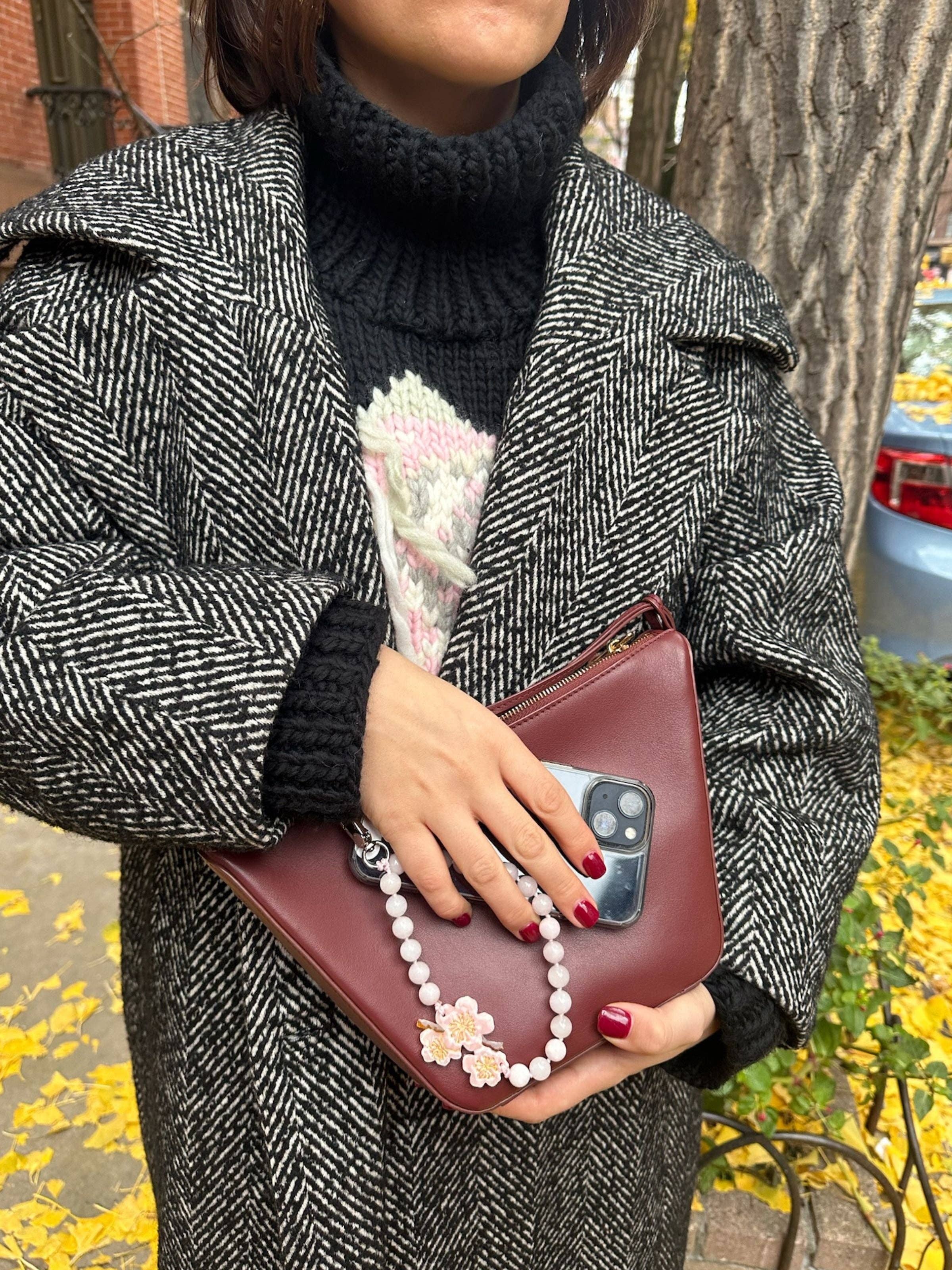 Solar Eclipse - Wholesale Phonecase Strap - Hand-painted Cherry Blossom Gemstone Bracelet Phone Chain5