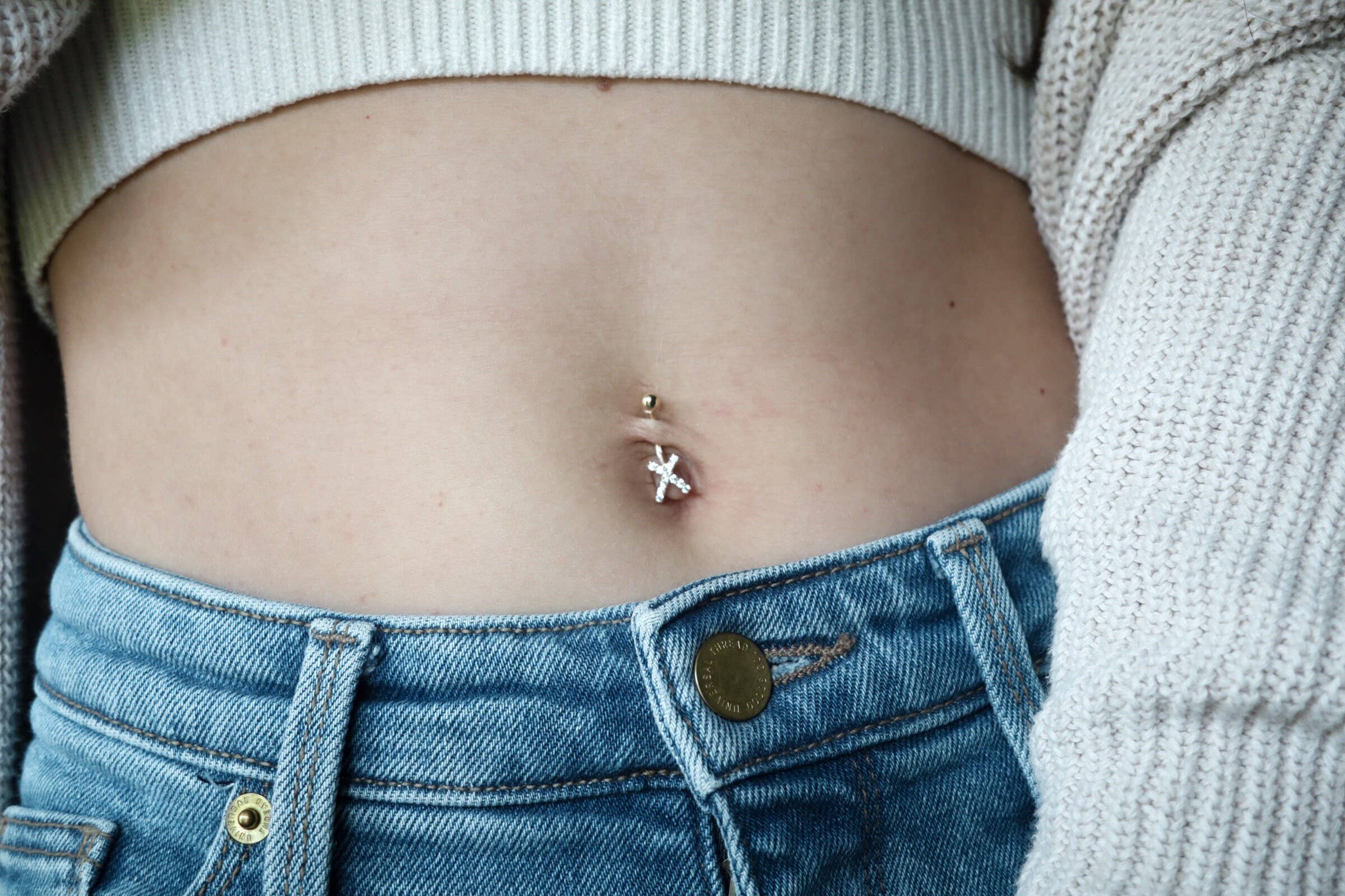 Zahav Jewelry - Wholesale Belly Ring - 14kt Solid Gold Dangle Belly Button Ring Body Jewelry4