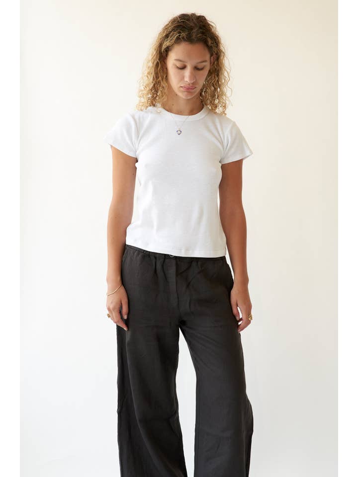 White Vintage Slub Tee for wholesale on Faire