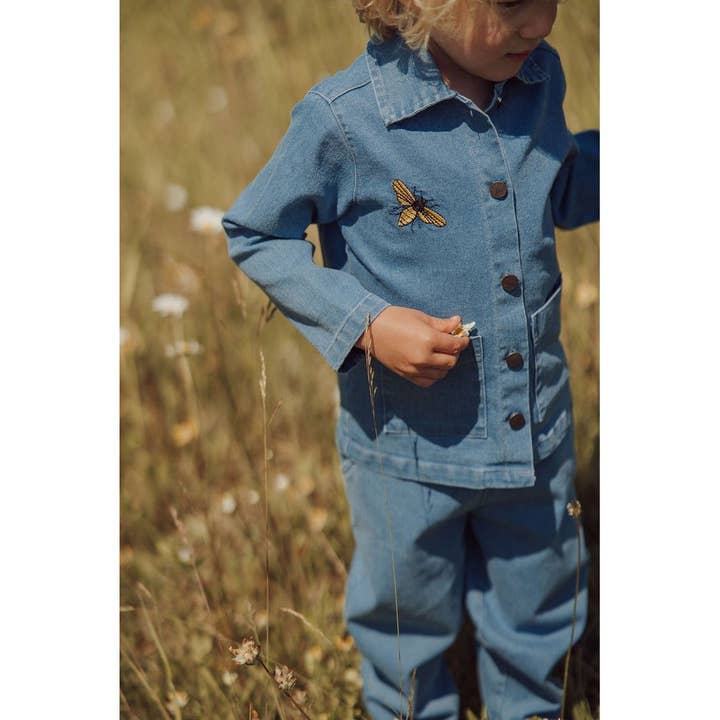 Buzzy Denim-Strickjacke für den Großhandel von Lil' Paradise Copenhagen