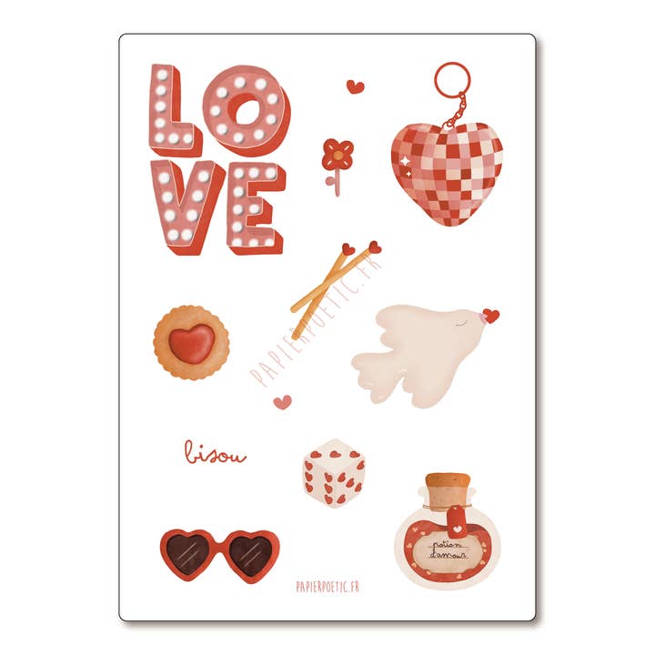 Postcard / Card "Cuteness love" for wholesale by Papier Poetic